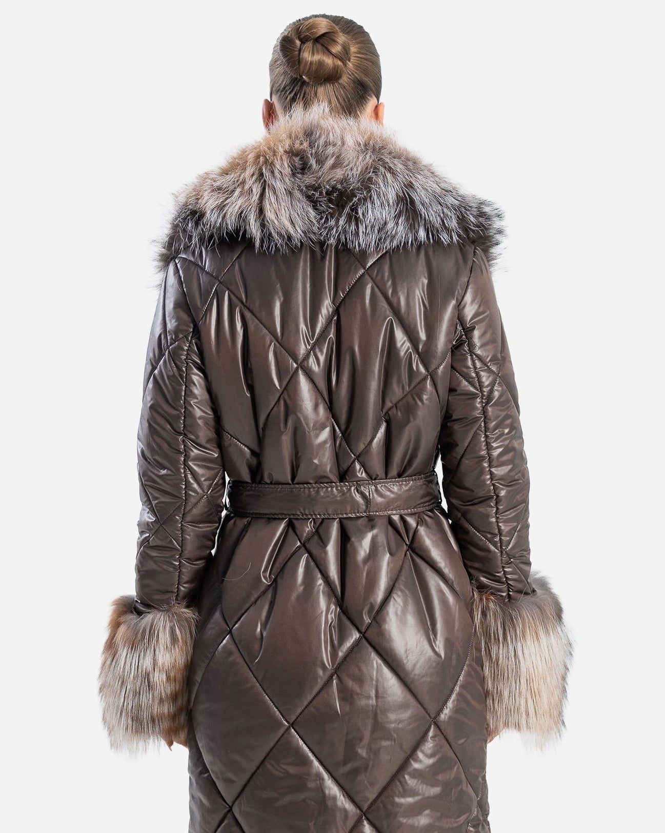 Aura Women's Winter Coat with Natural Fur-thumbmail-3