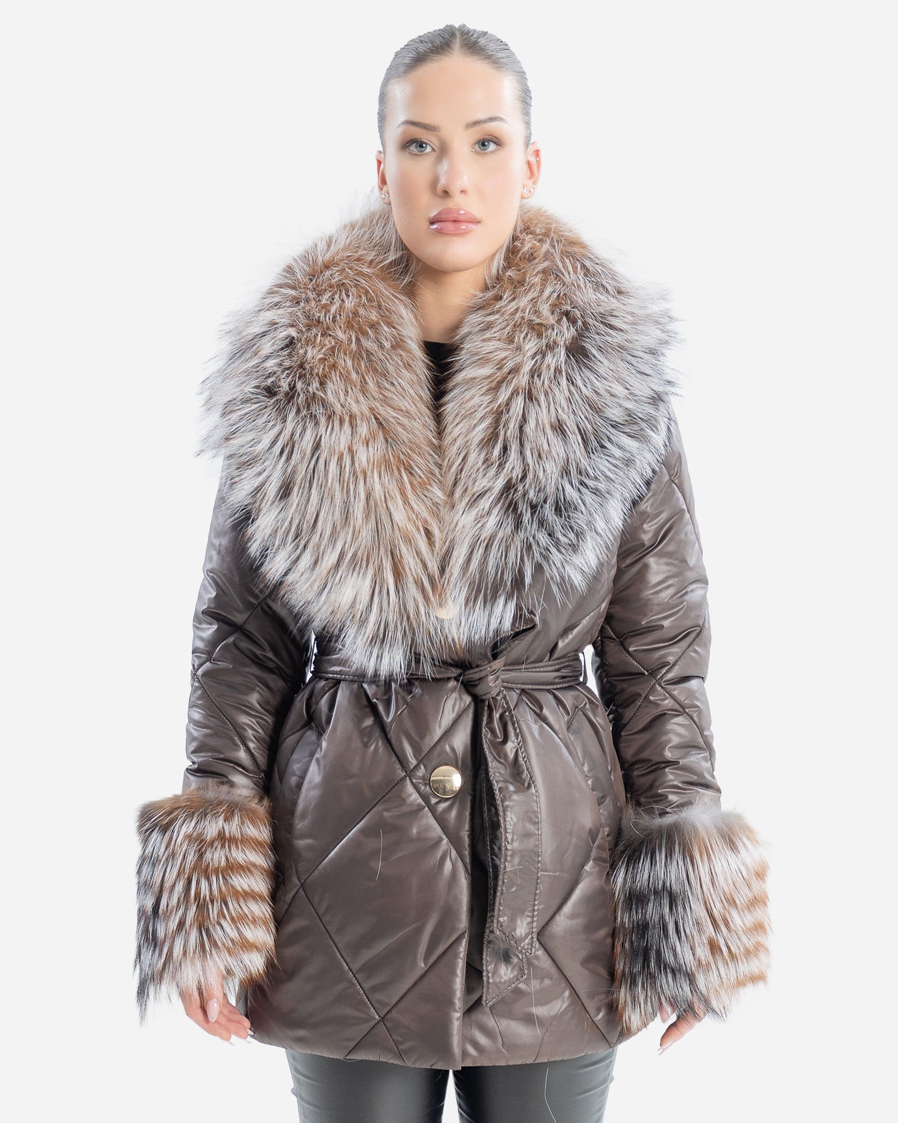 Gaia Women's Winter Coat with Natural Fur-thumbmail-5