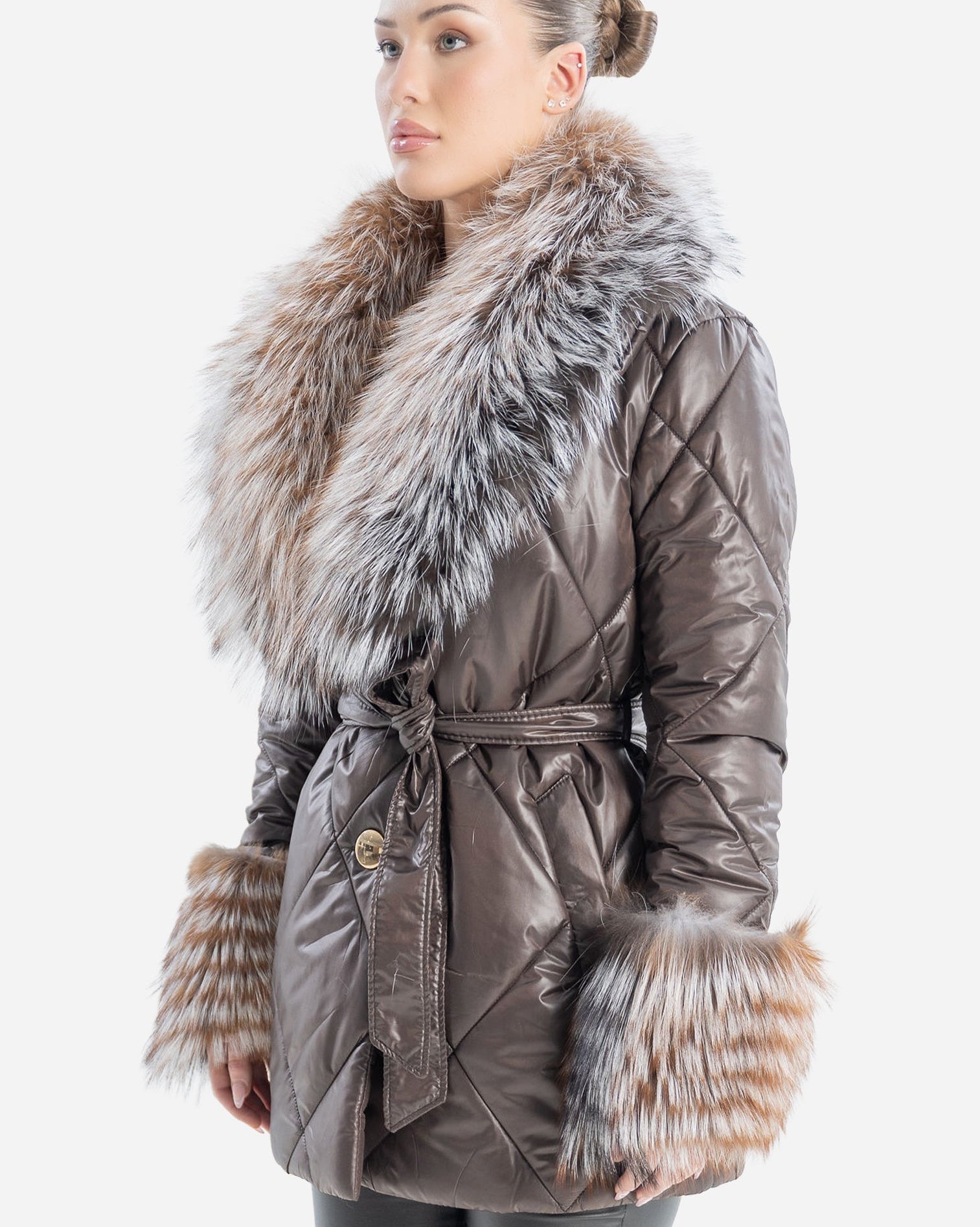 Gaia Women's Winter Coat with Natural Fur-thumbmail-4