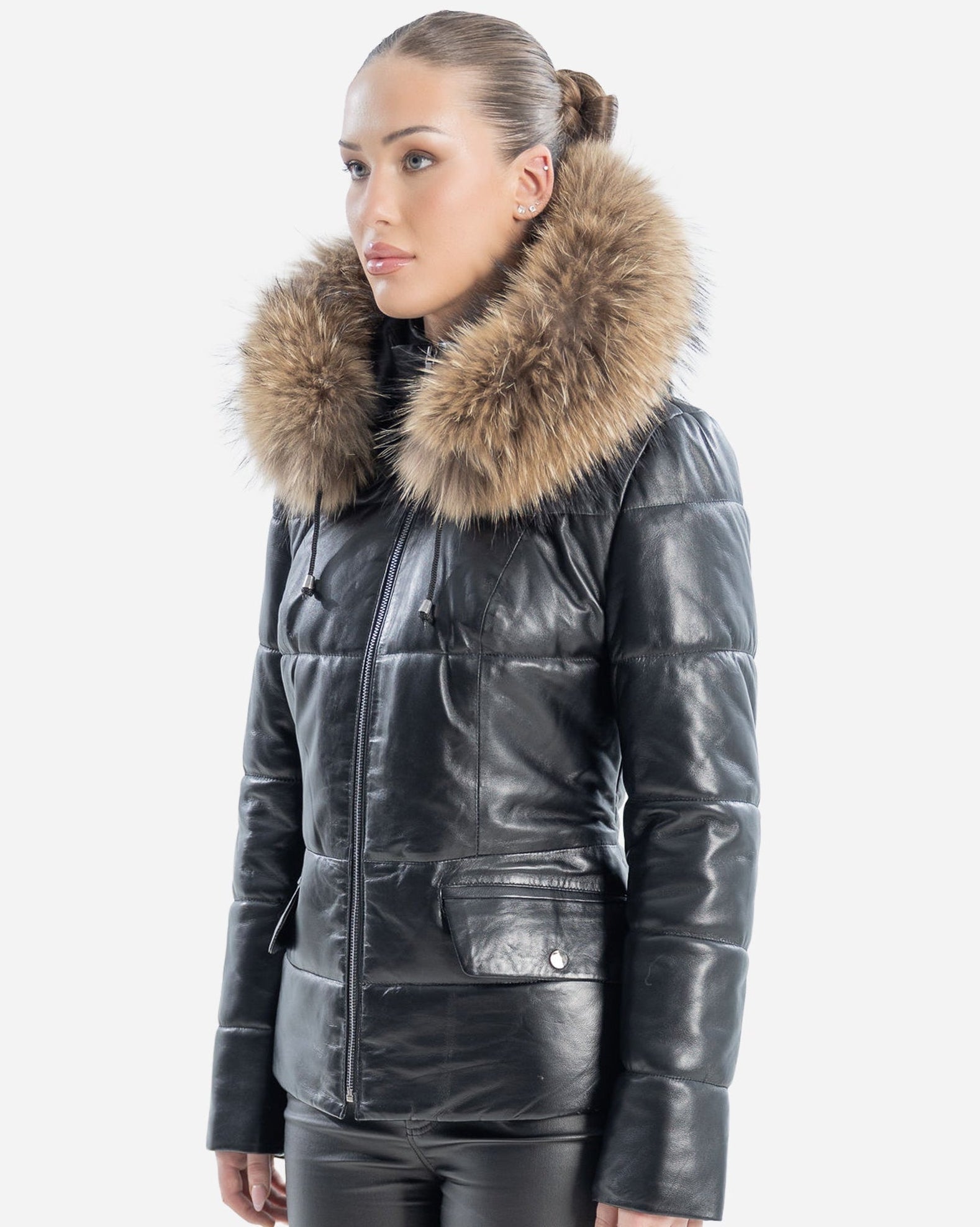 Chloé Leather Jacket with removable Natural Fur – Dimitri