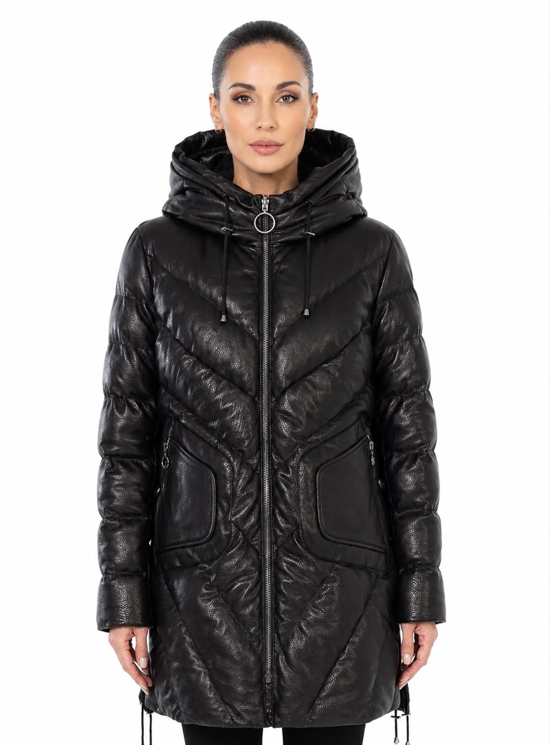 TINA  leather down puffer jacket-thumbmail-1