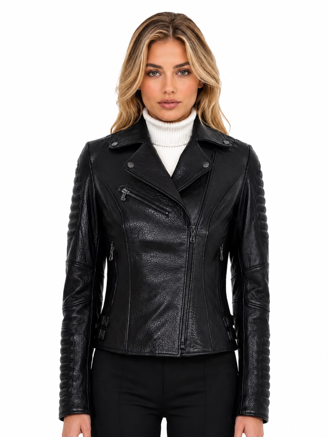 Stacy Leather Biker Jacket