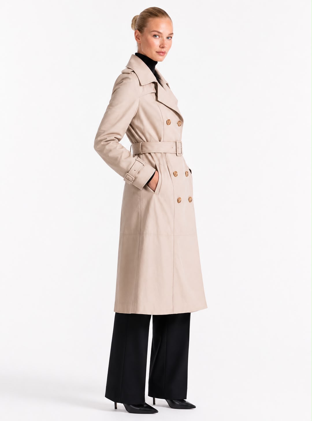 Adèle Leather Trench Coat