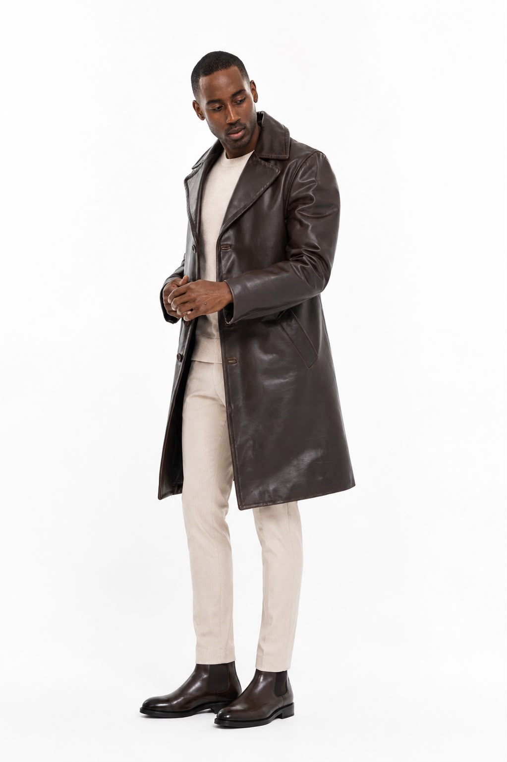Bryson Leather Trench Coat-thumbmail-4