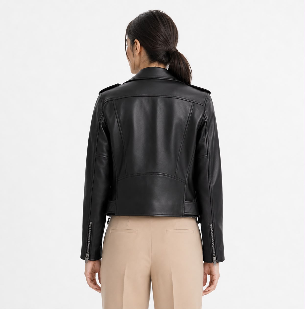Iris biker leather jacket