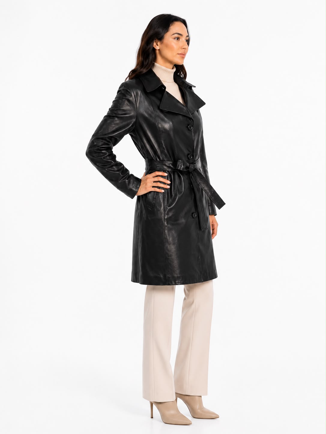 KASIA Leather Trench Coat-thumbmail-1