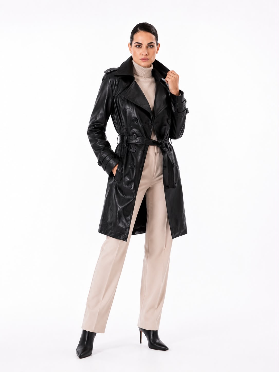 Lauren Leather Trench Coat-thumbmail-4