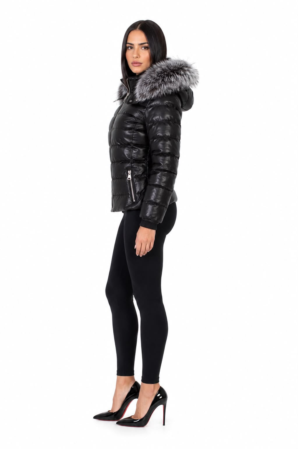 Leslie Leather Parka – Silver Fox-thumbmail-5
