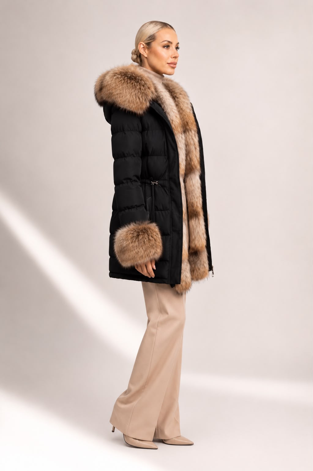 Lexi Puffer Jacket With Removable Natural Fur