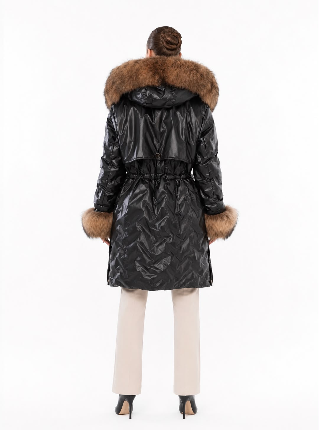 Lexi Women's Down Coat with Removable Natural Fur-thumbmail-2