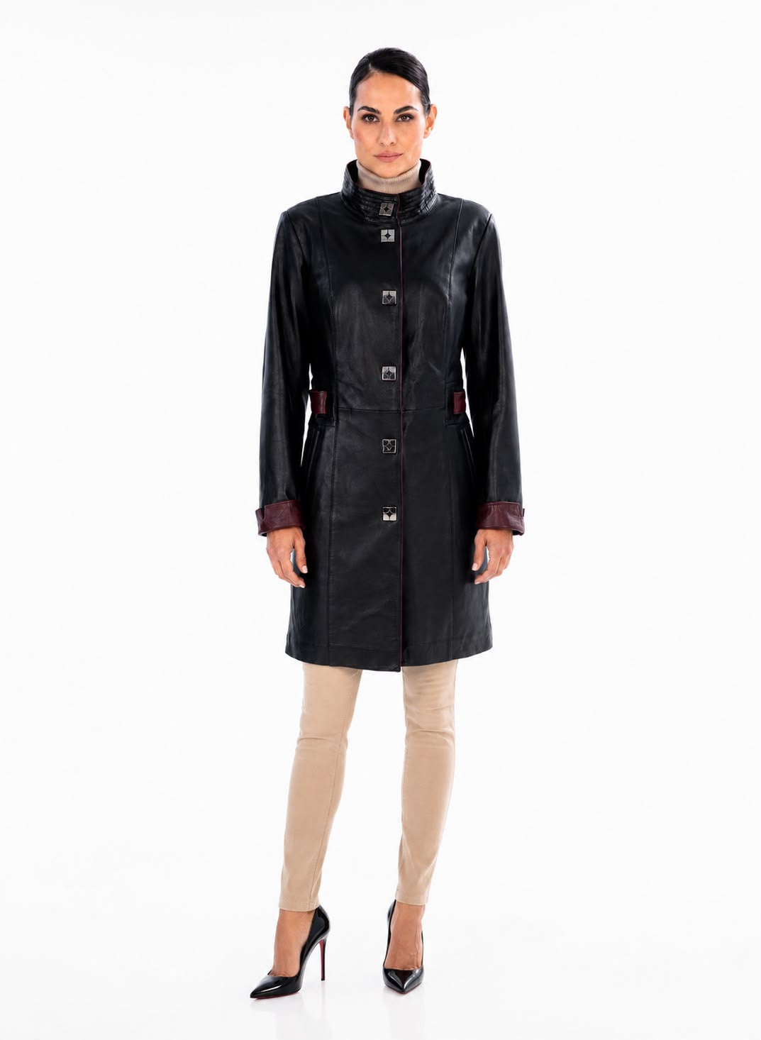 ELENA Leather Trench Coat-thumbmail-3