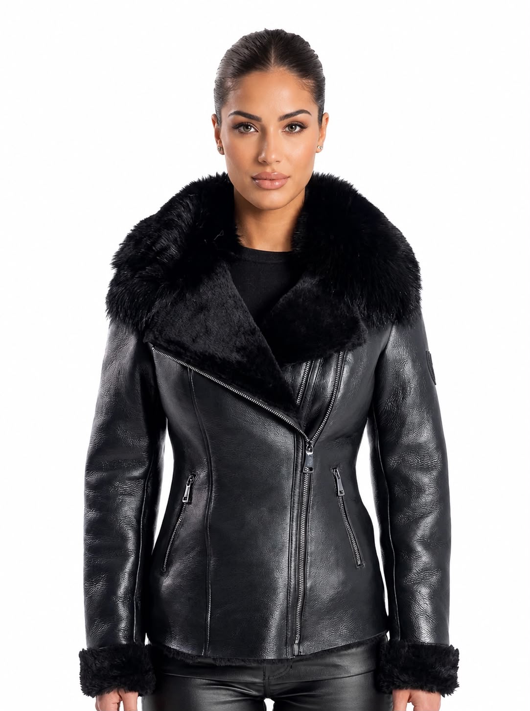 ALICYA Genuine  Shearling Jacket
