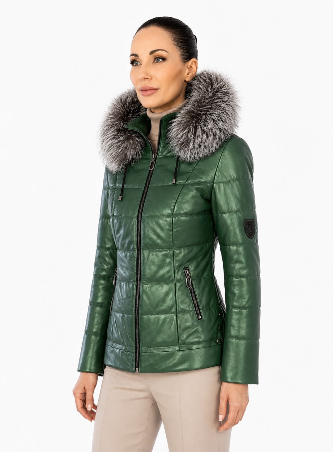 LYANNA Leather Puffer Jacket-thumbmail-4