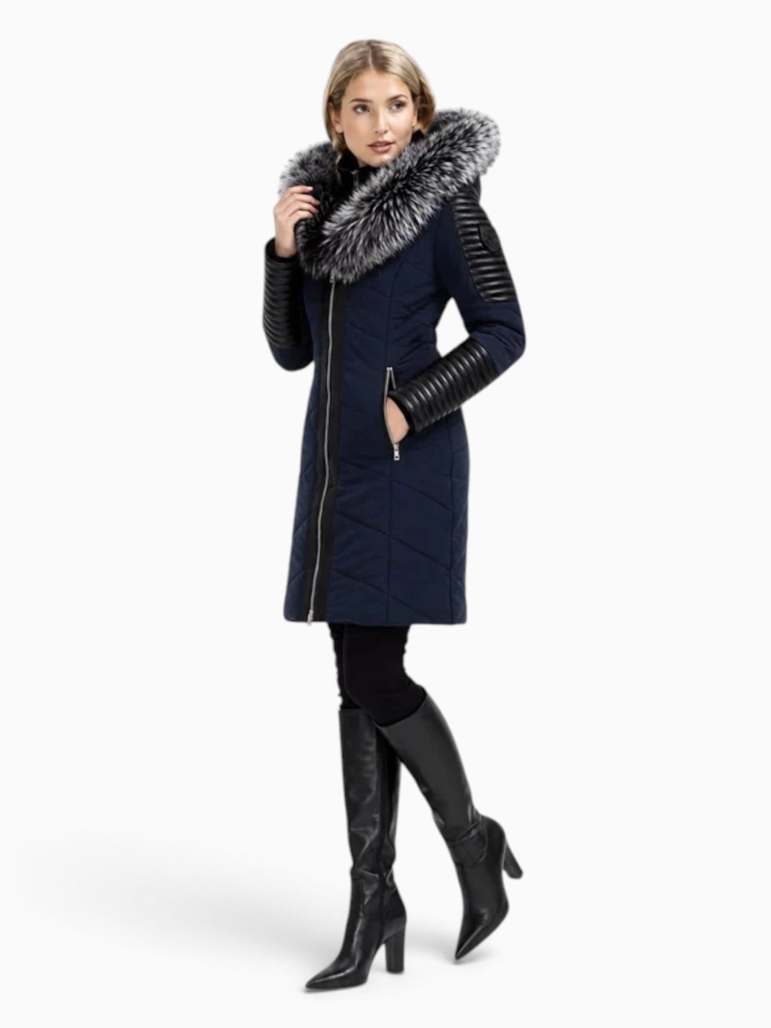 Hailey Parka Jacket with silver Fox Fur