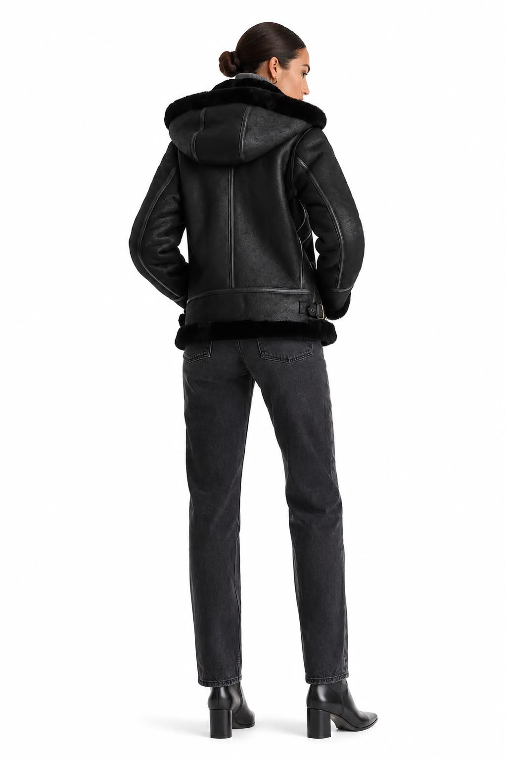 Nicole  Shearling Aviator Jacket