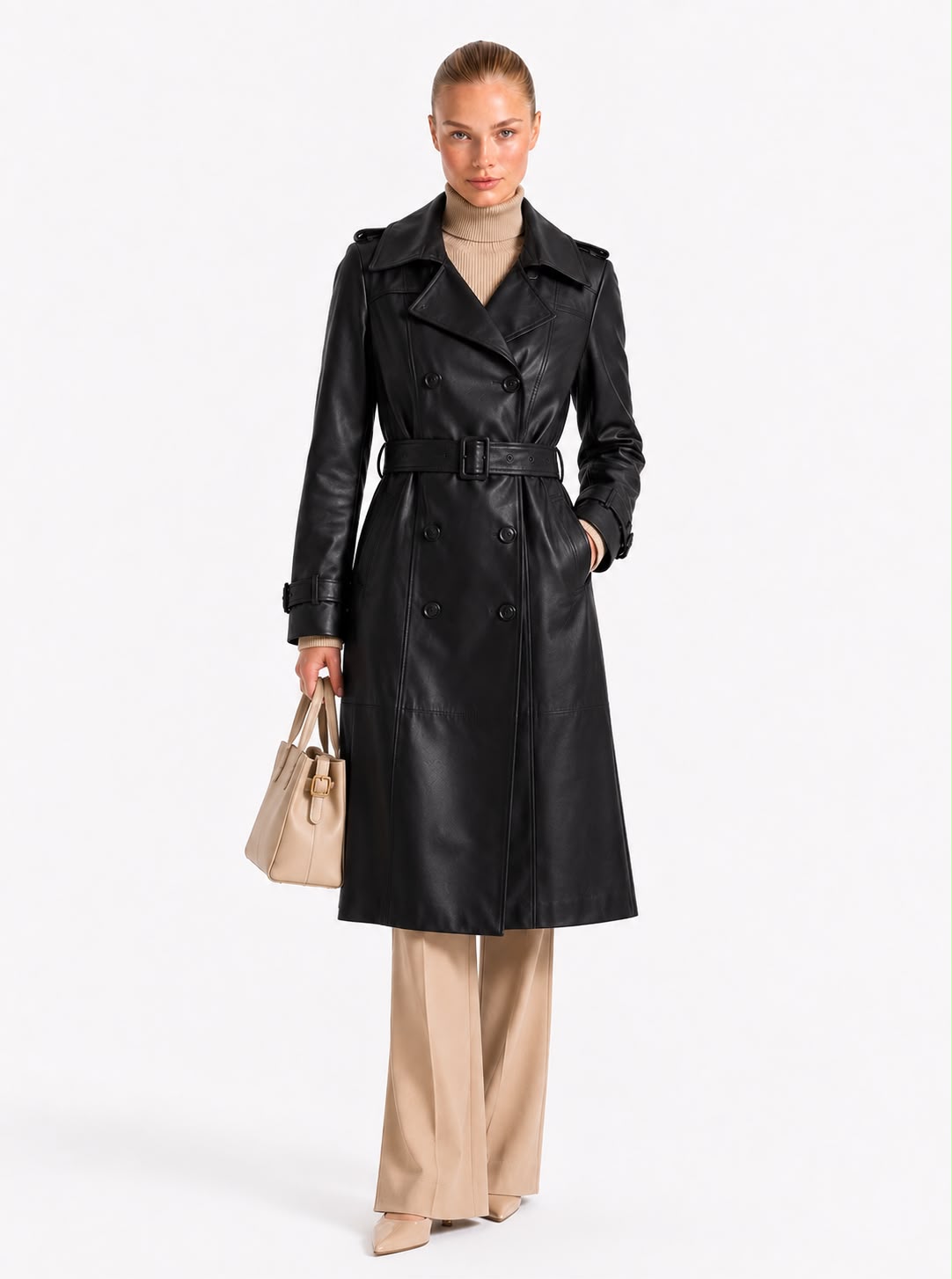 Adèle Leather Trench Coat