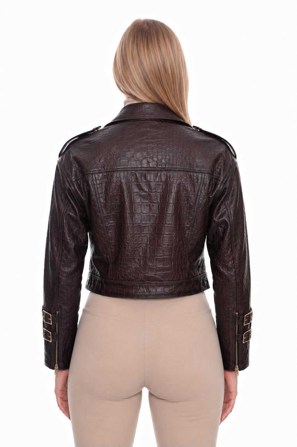 Sandra Limited Edition Croco-Print Leather Jacket