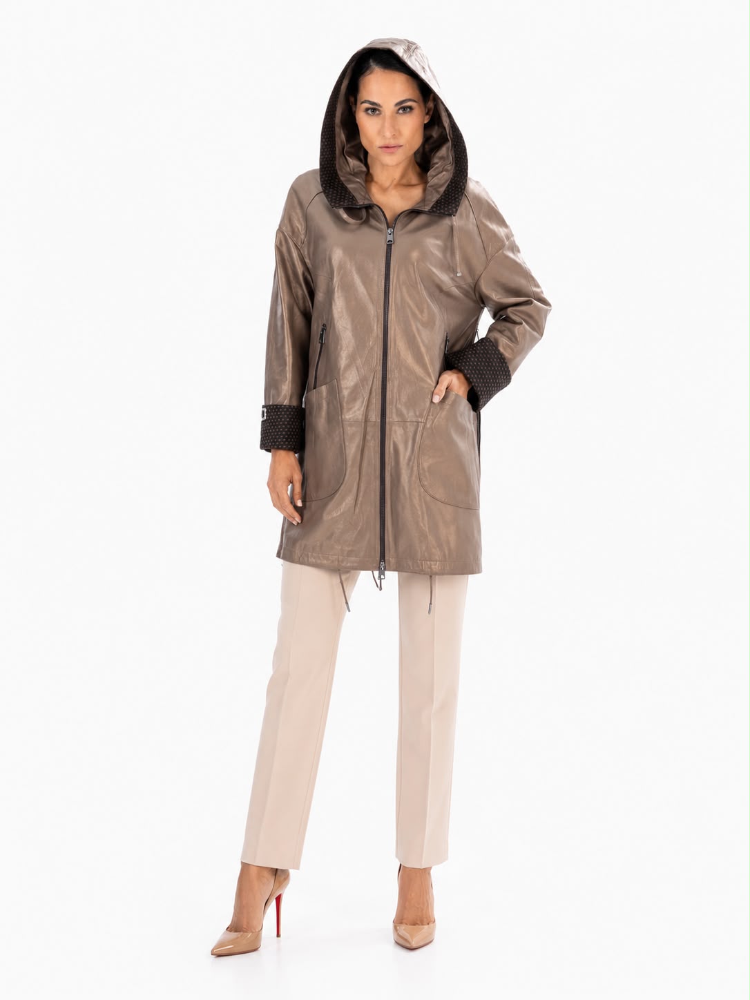 KAYLA Leather Trench Coat