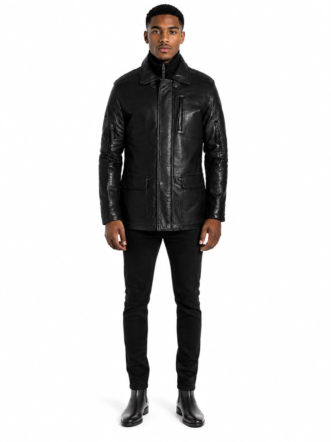Daniel Leather Jacket Black-thumbmail-3