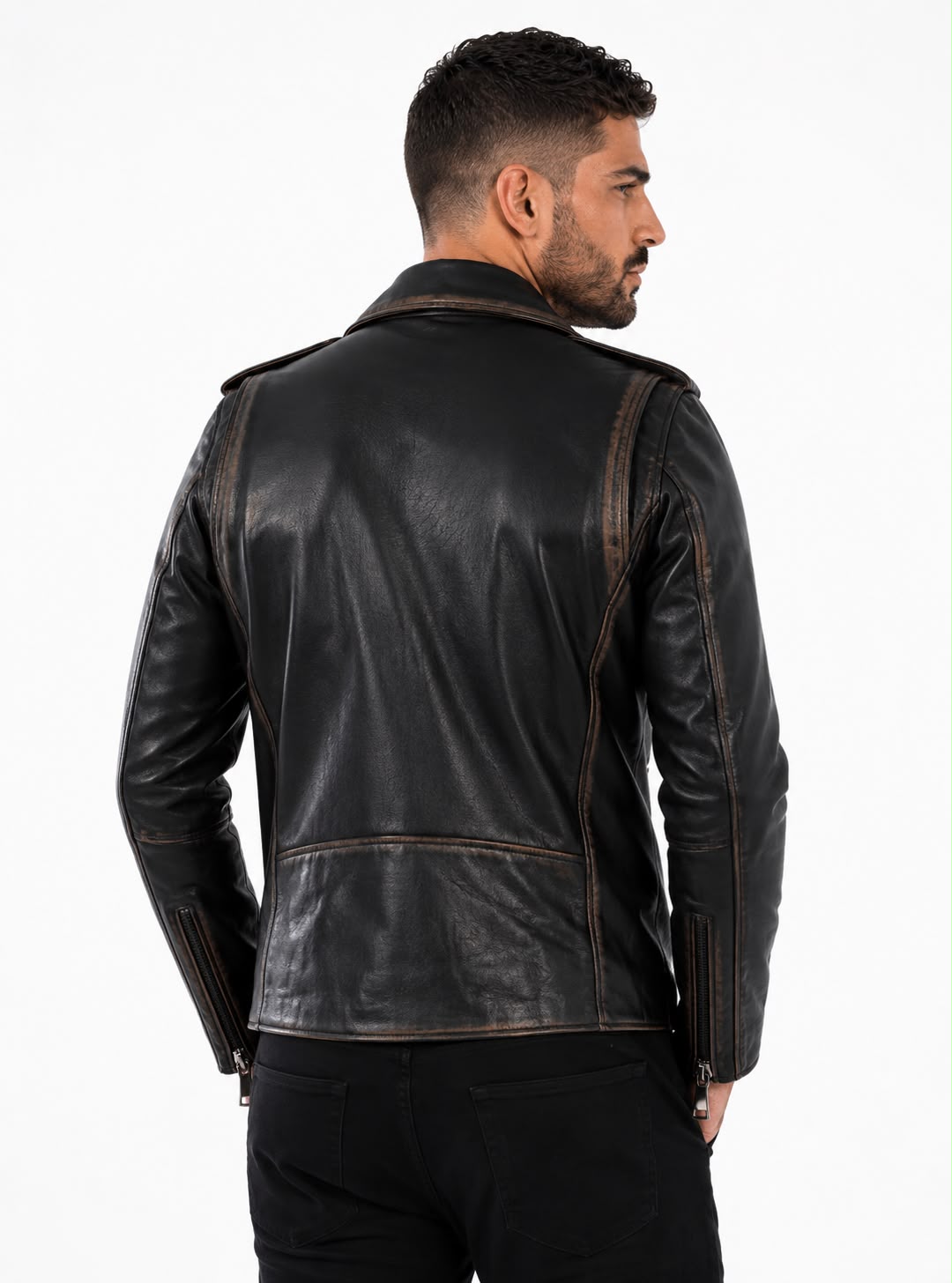 BIKER JACKET IN VINTAGE GRAINED LAMBSKIN-thumbmail-4