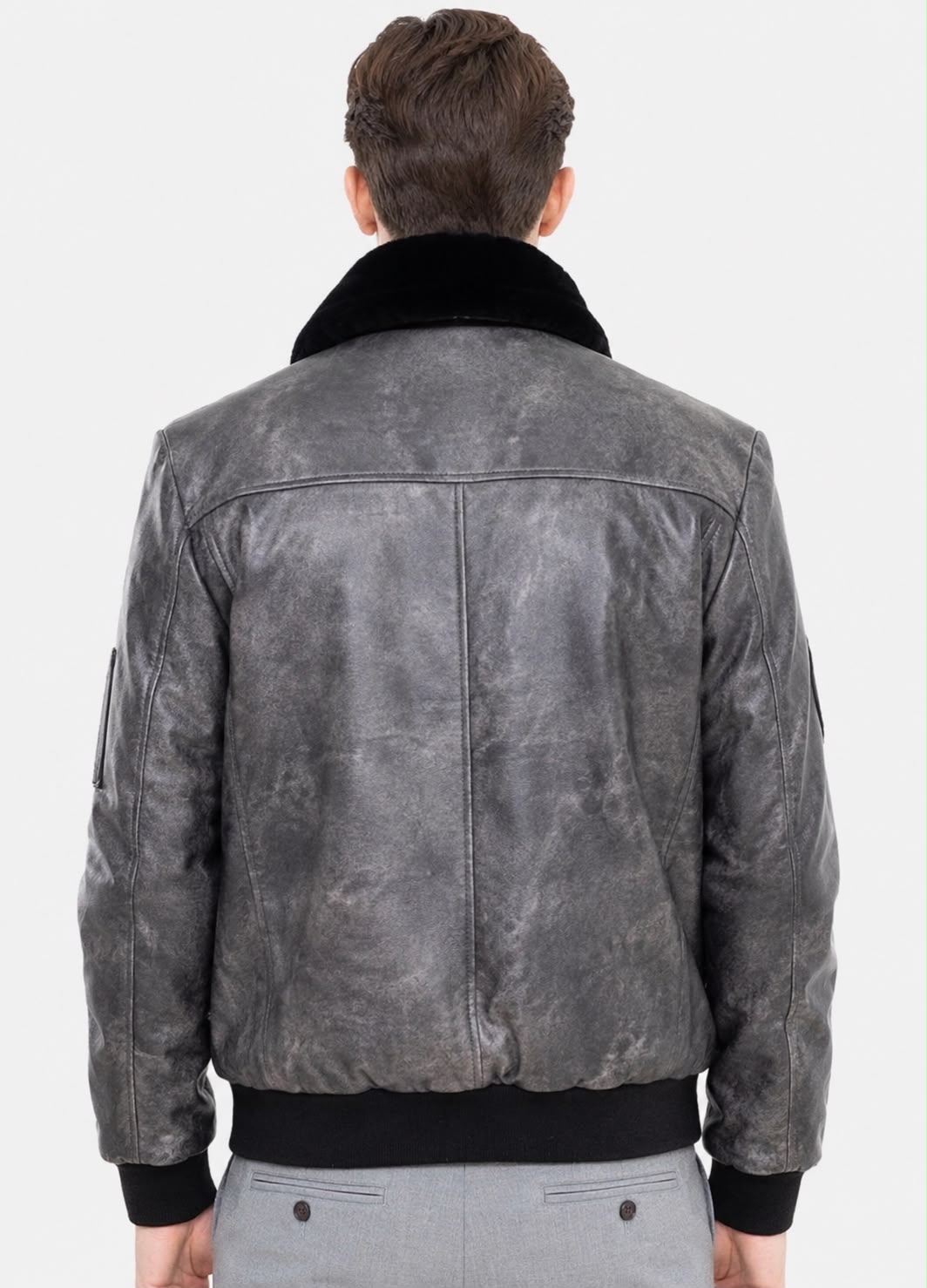 THOM AVIATOR WITH REMOVABLE SHEARLING COLLAR