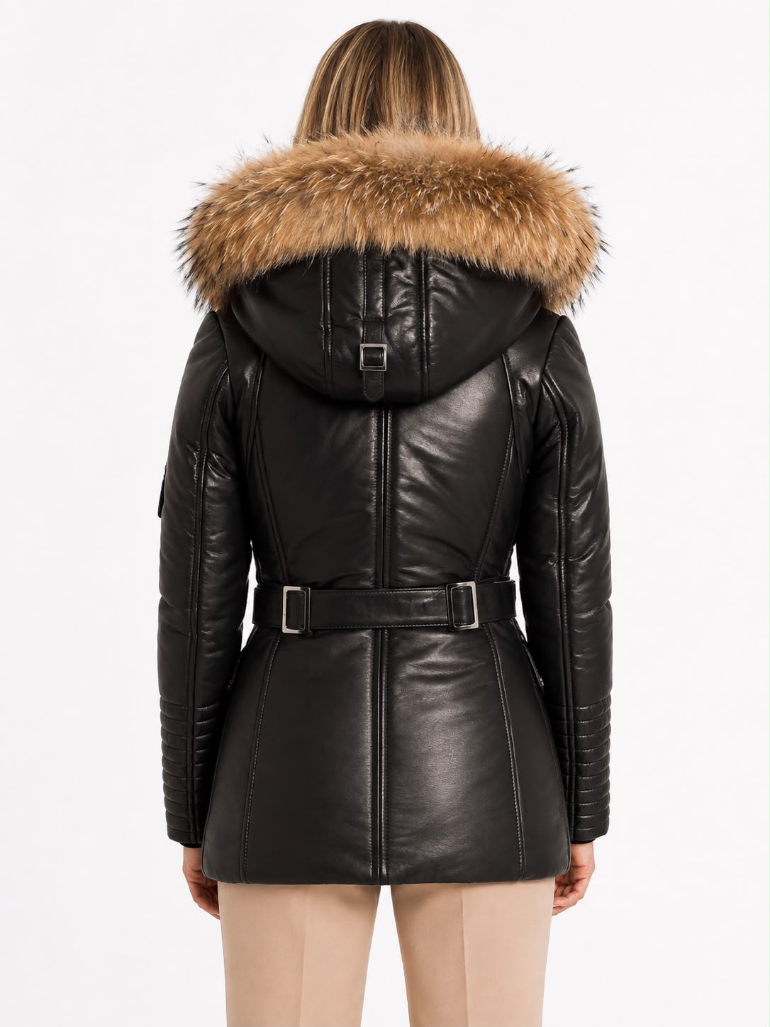 Kim Leather Jacket With Natural Fur-thumbmail-2