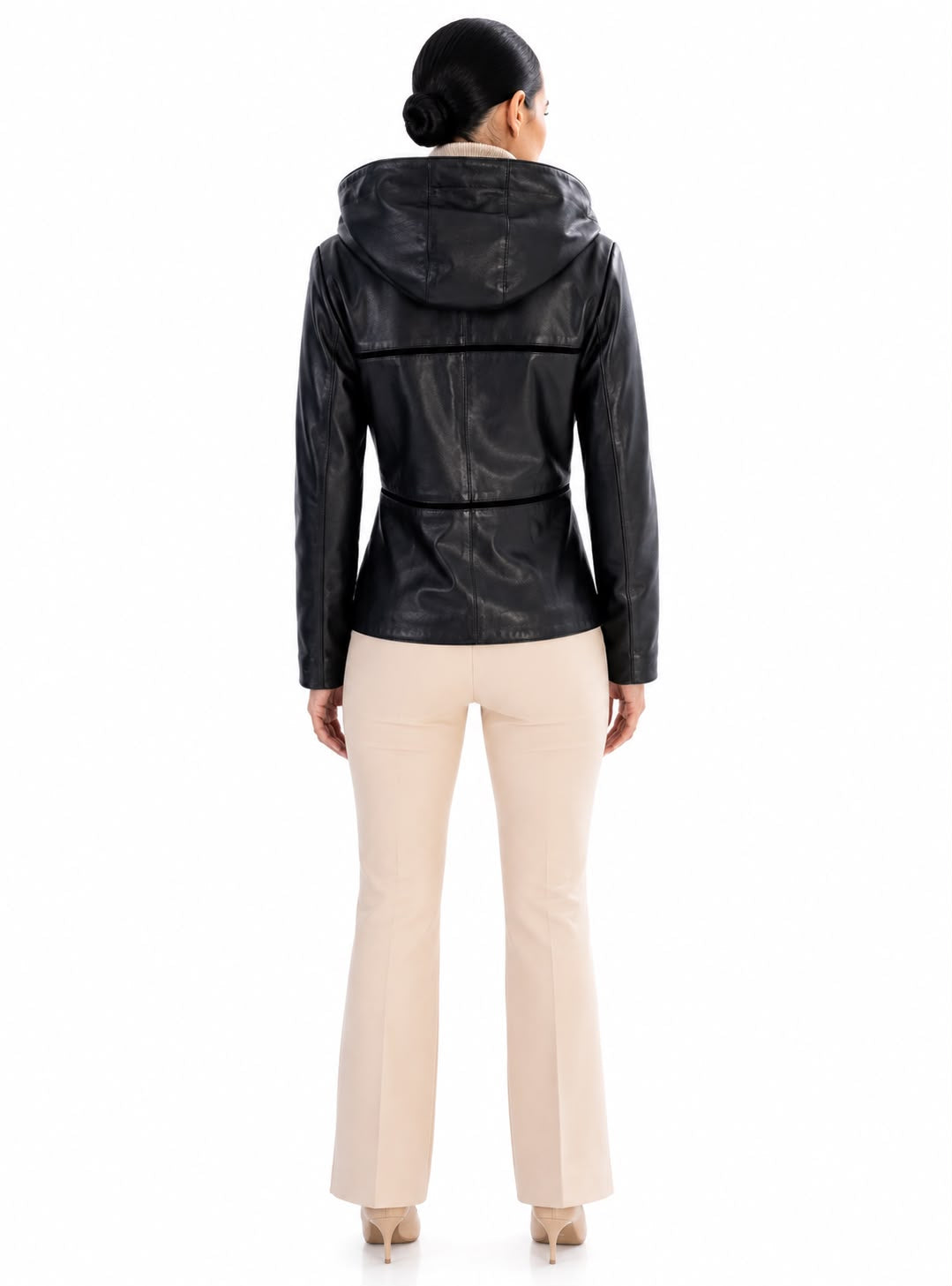 ANGELIQUE Leather Jacket with Removable Hood – 3 Looks in One-thumbmail-3