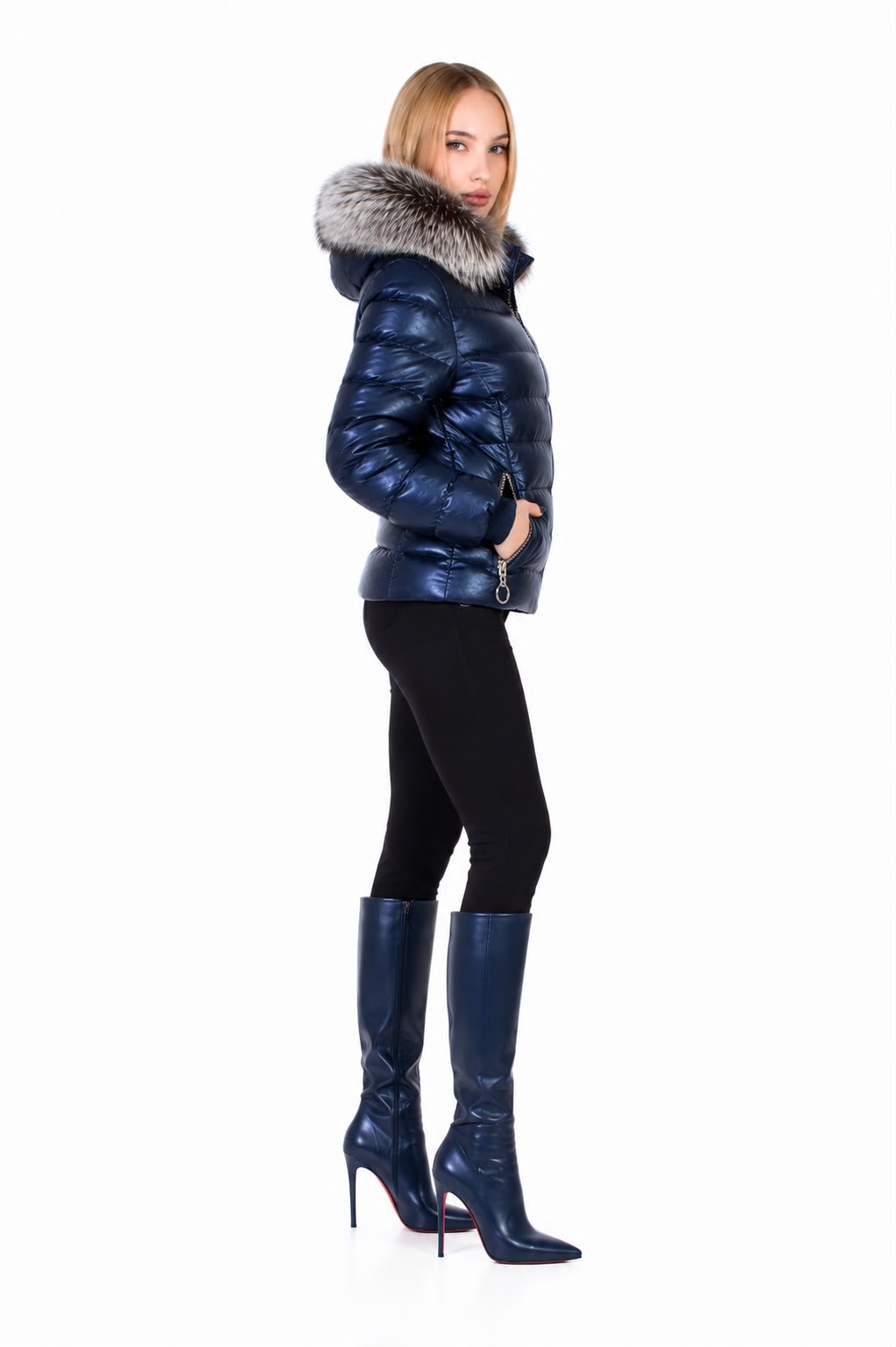 Leslie Leather Parka – Silver Fox-thumbmail-1