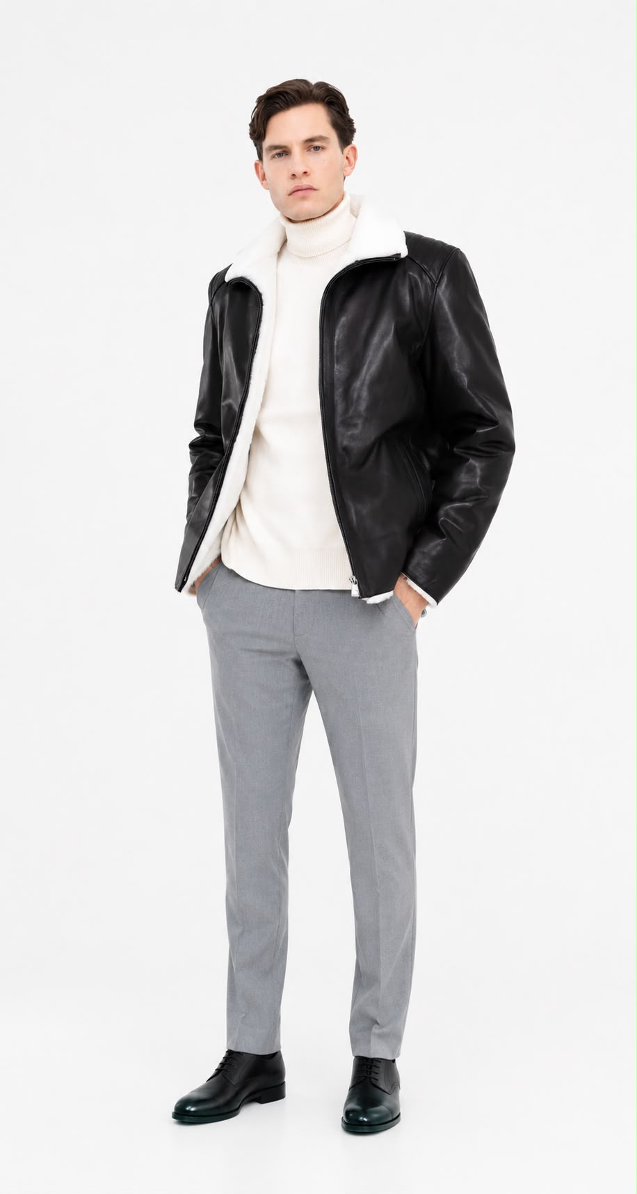 JUSTIN Genuine shearling jacket-thumbmail-5
