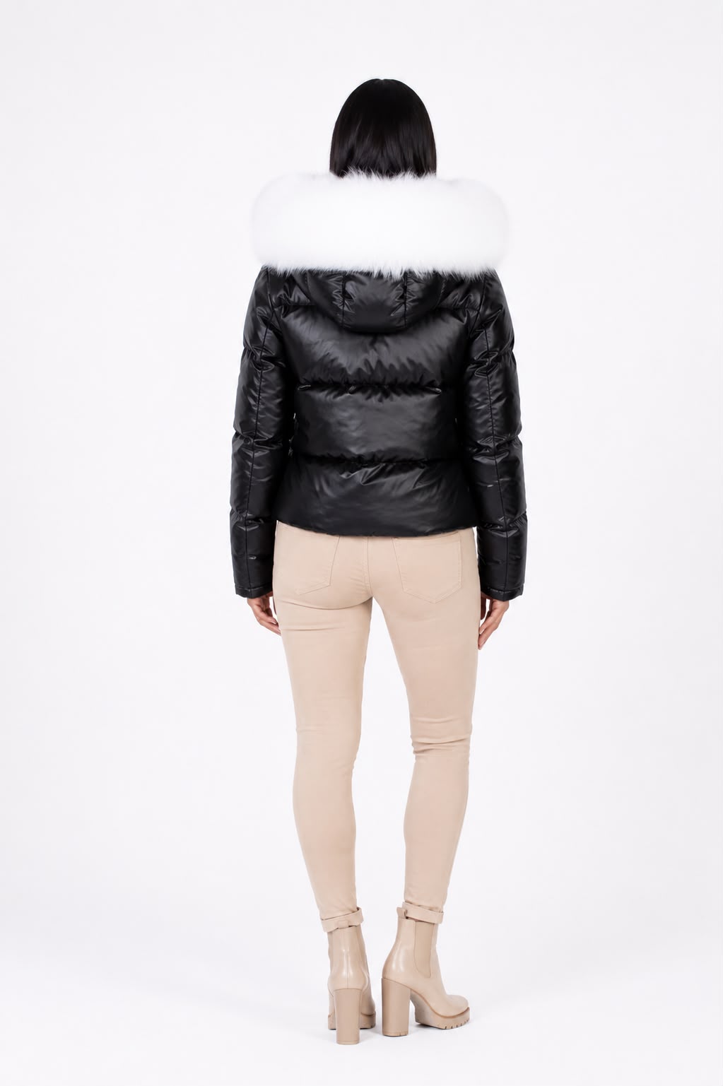 Avery Puffer Jacket with natural fur-thumbmail-2