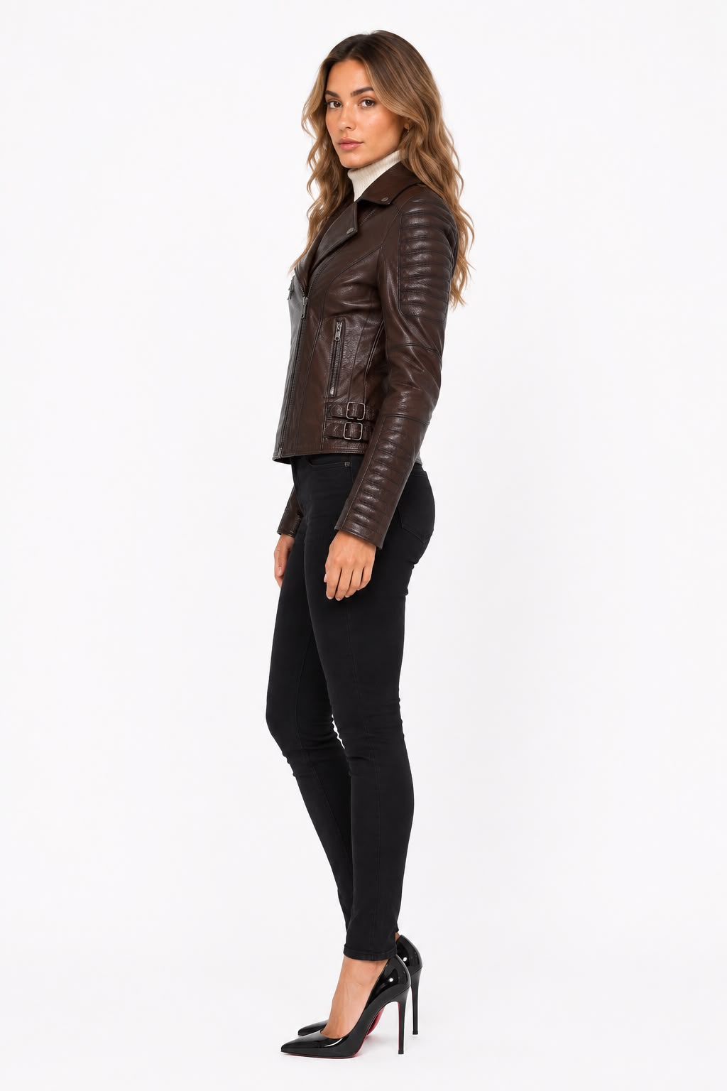 Sienna BIKER LEATHER JACKET-thumbmail-3