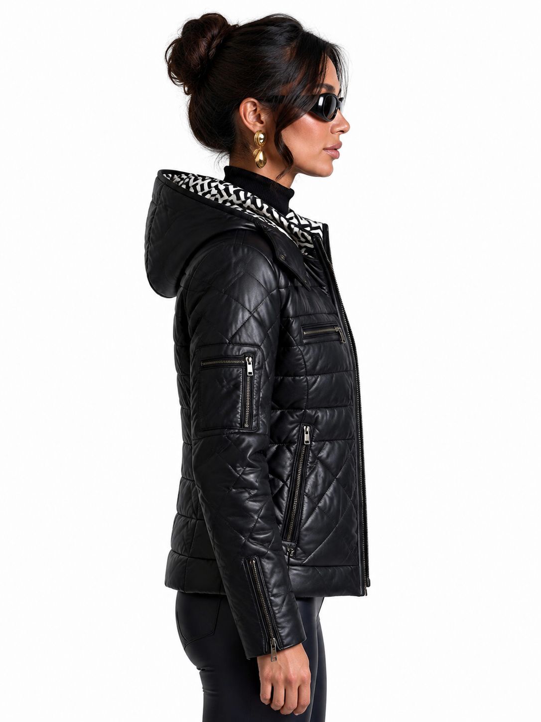 Veronica Women's Quilted Leather Jacket