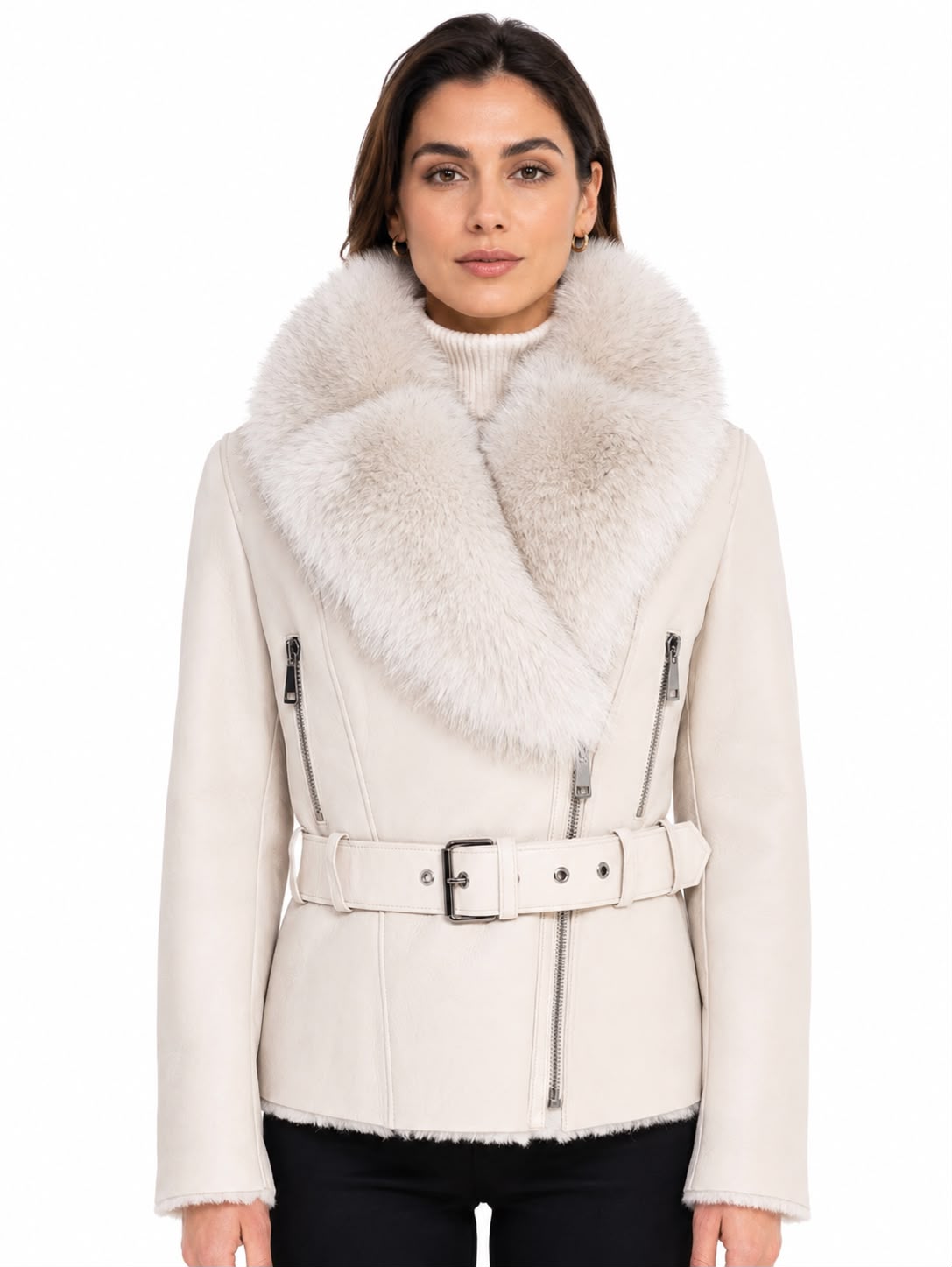 Victoria  shearling jacket with fox fur