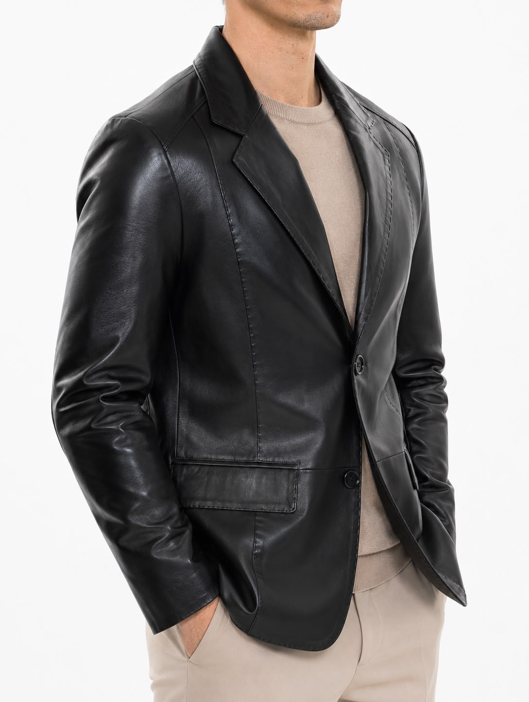 Mencia Leather Blazer-thumbmail-4