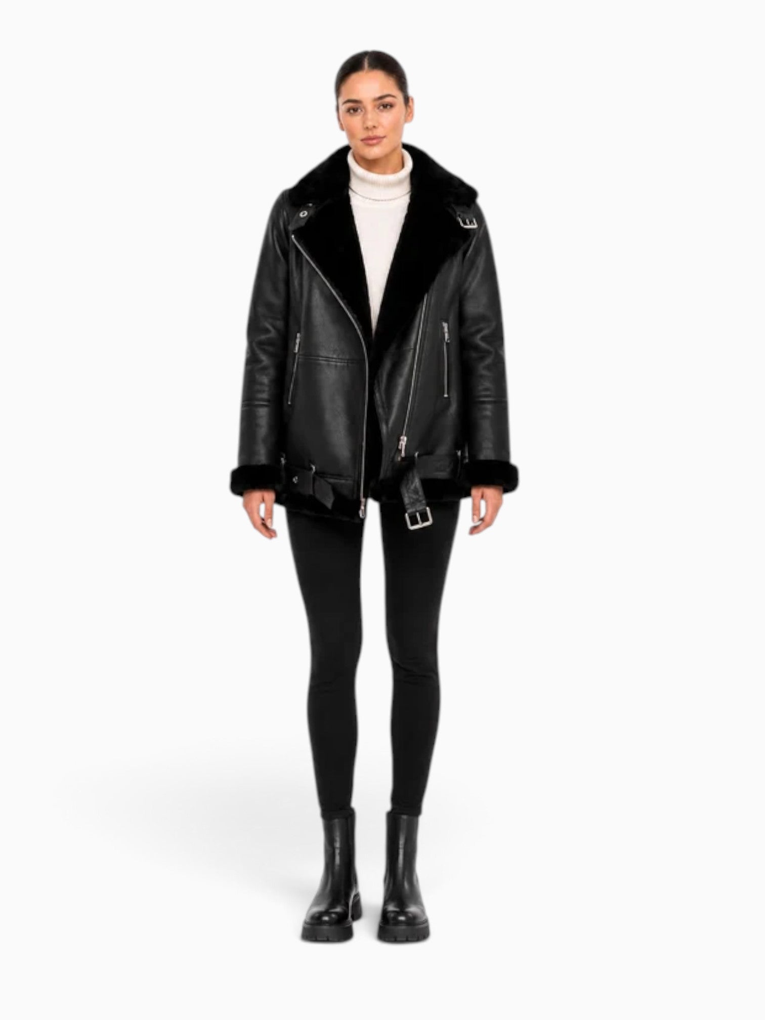 POLINA  GENUINE  SHEARLING JACKET