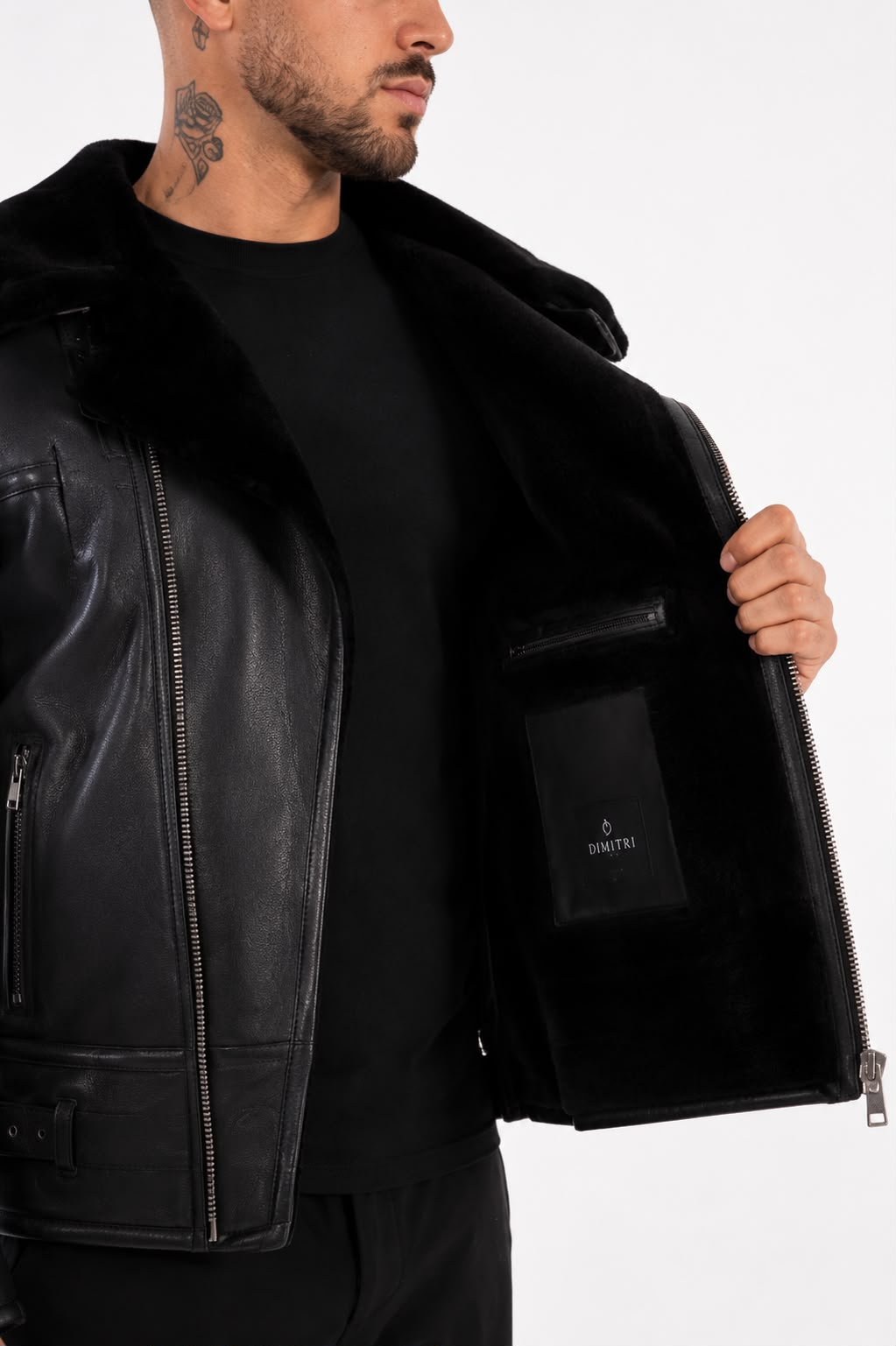 MILAN  premium shearling biker jacket-thumbmail-4