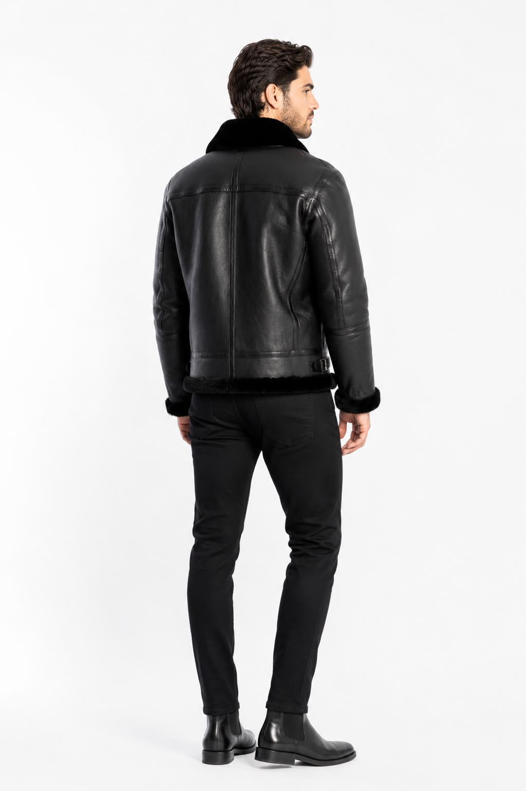 CONOR MEN'S SHEARLING MOTO JACKET-thumbmail-4