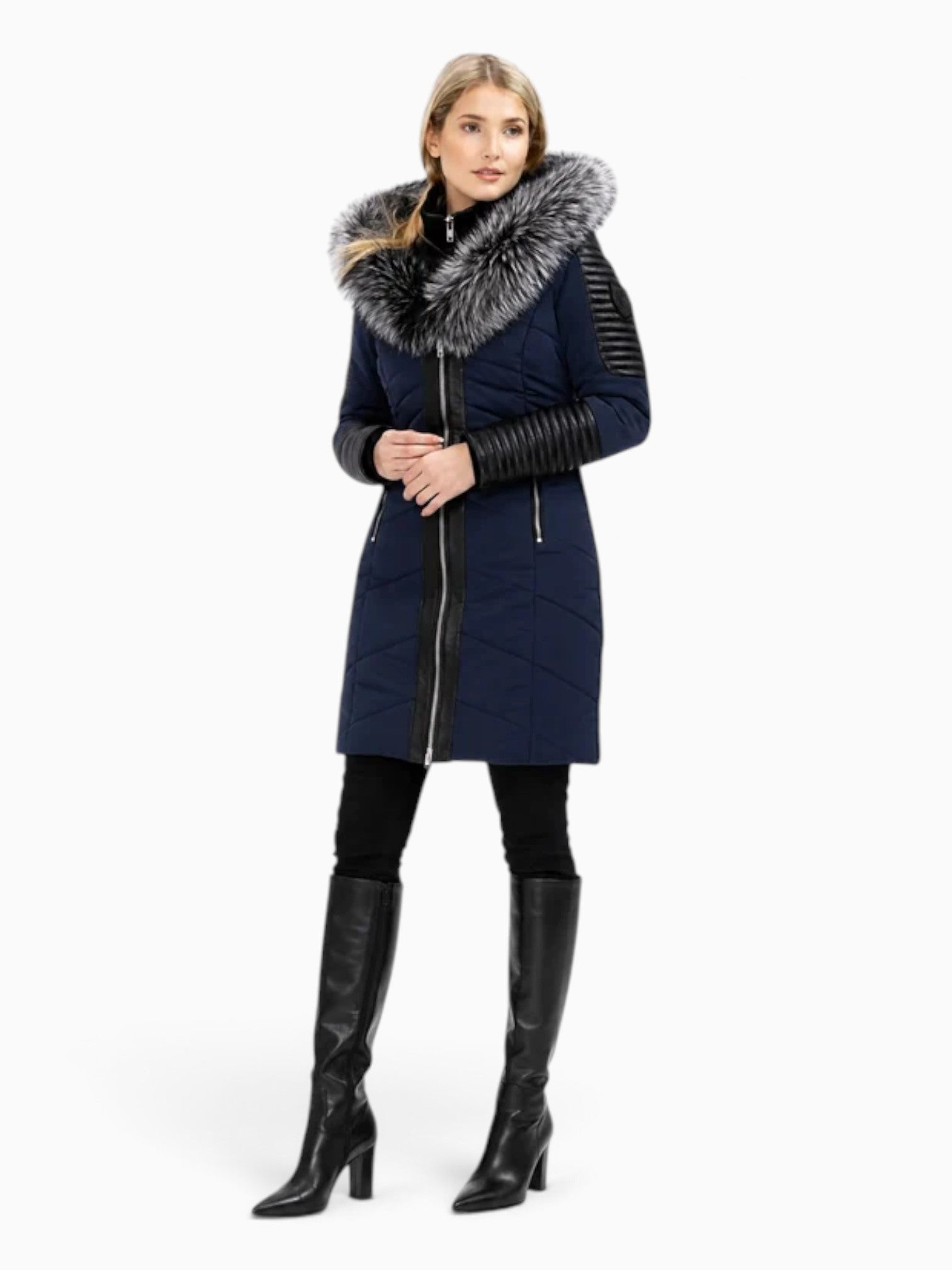 Hailey Parka Jacket with silver Fox Fur-thumbmail-4