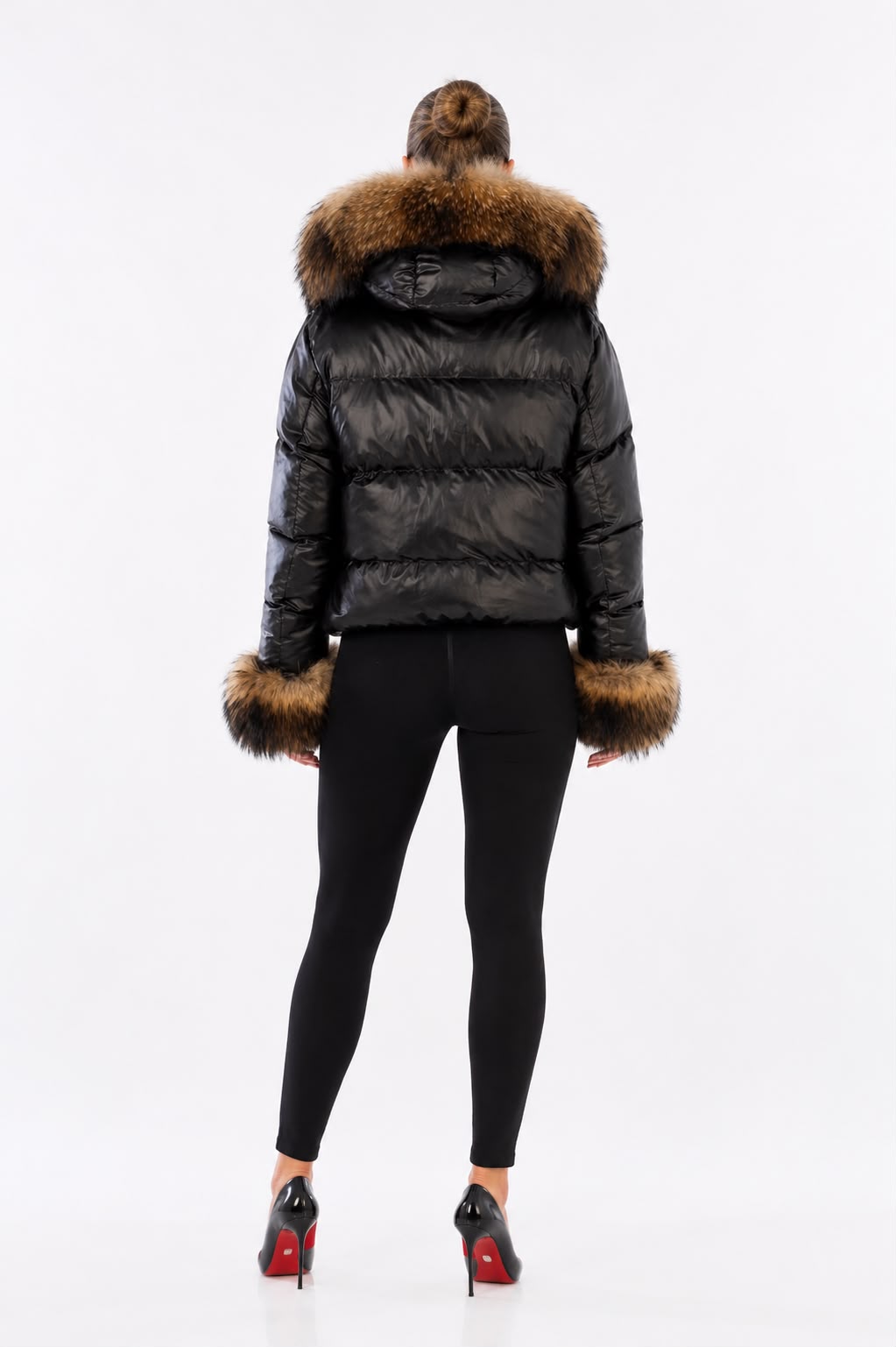 Celya Down Puffer jacket with natural Fur