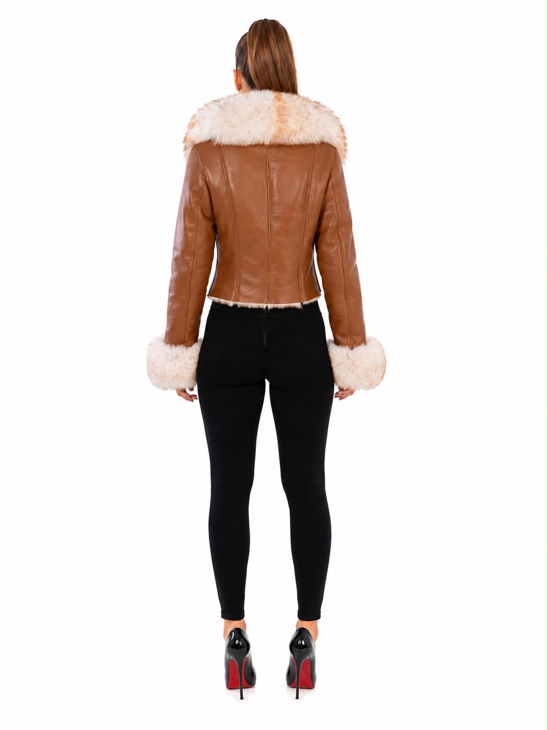 QUINN SHEARLING JACKET with Fox fur-thumbmail-4