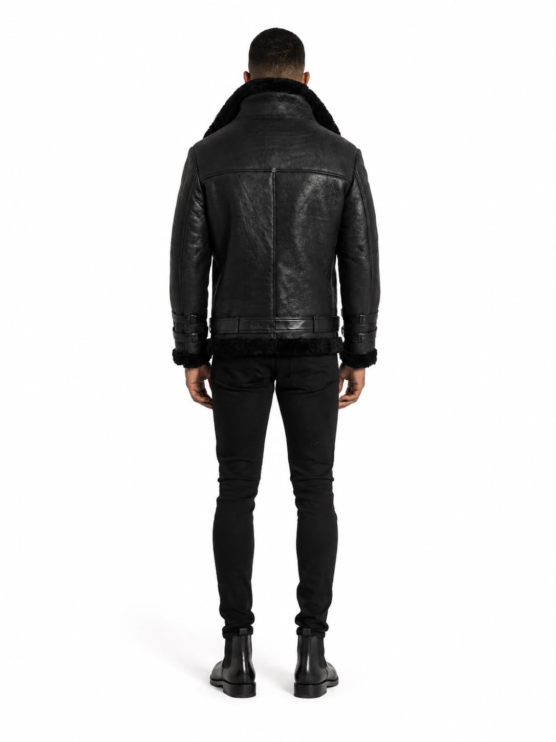 Jhonas  Men's Genuine Shearling Jacket-thumbmail-3