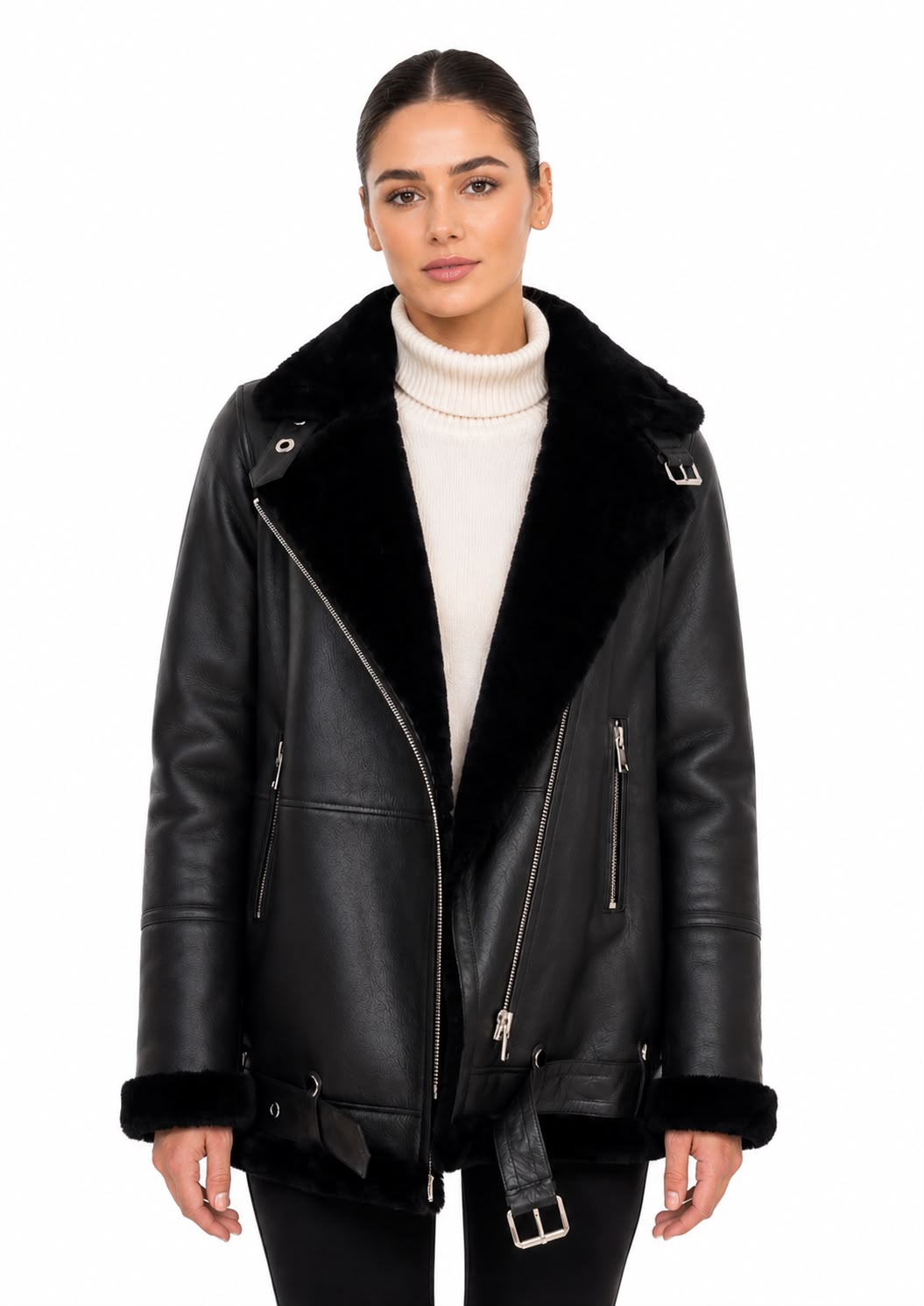 POLINA  GENUINE  SHEARLING JACKET
