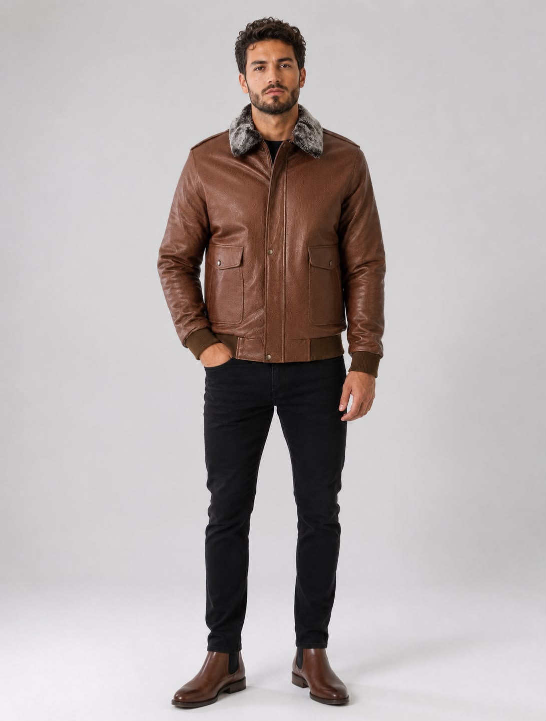 Wilder Aviator Leather Jacket-thumbmail-3
