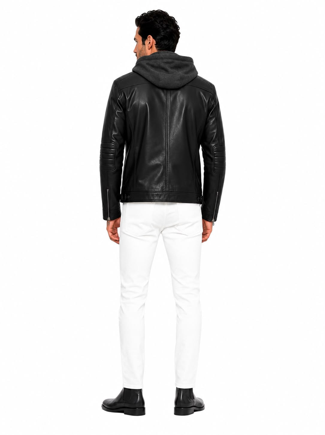 Andrew biker Leather Jacket with Removable Hood-thumbmail-4