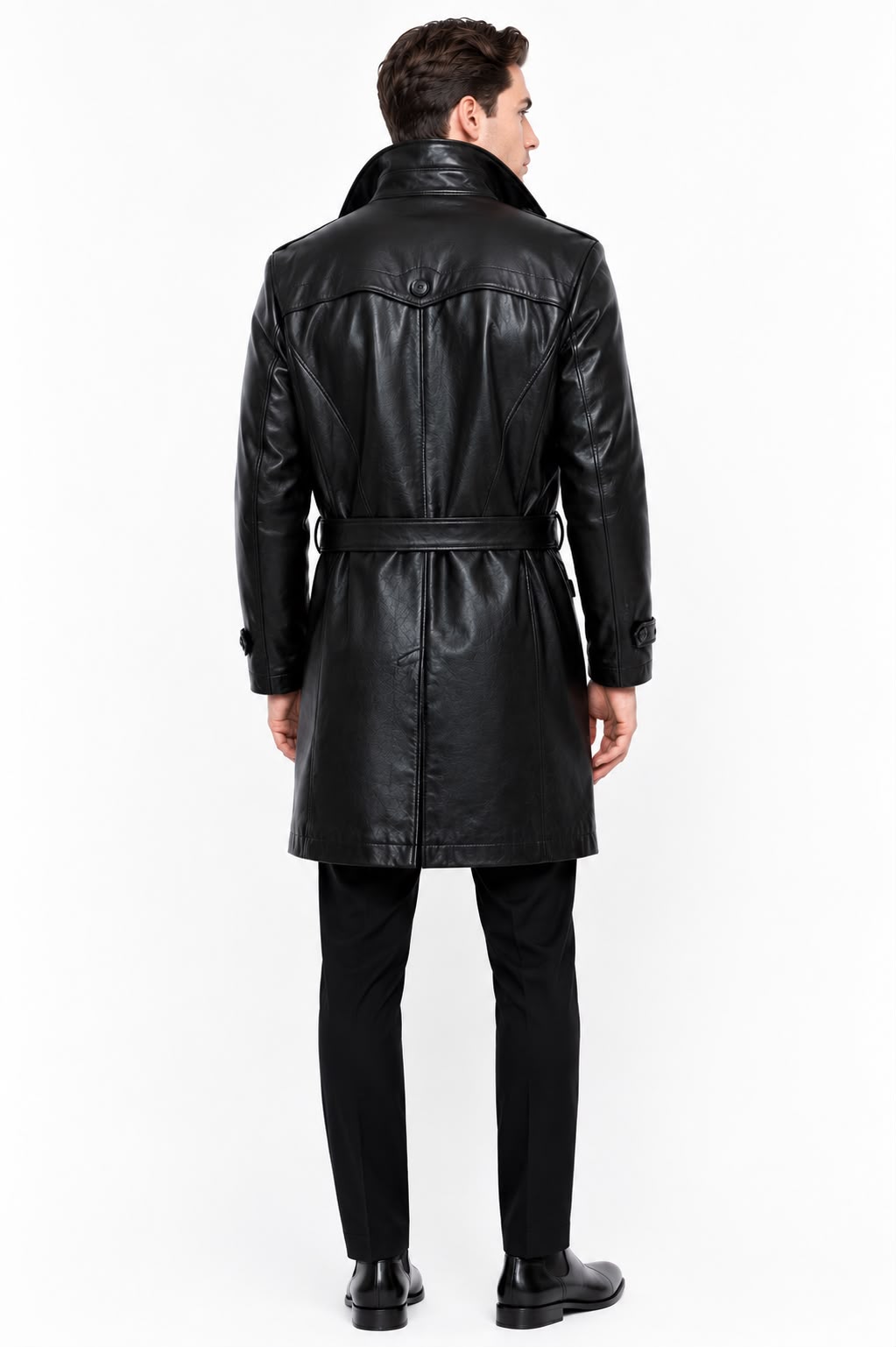 Tony Genuine Leather Trench