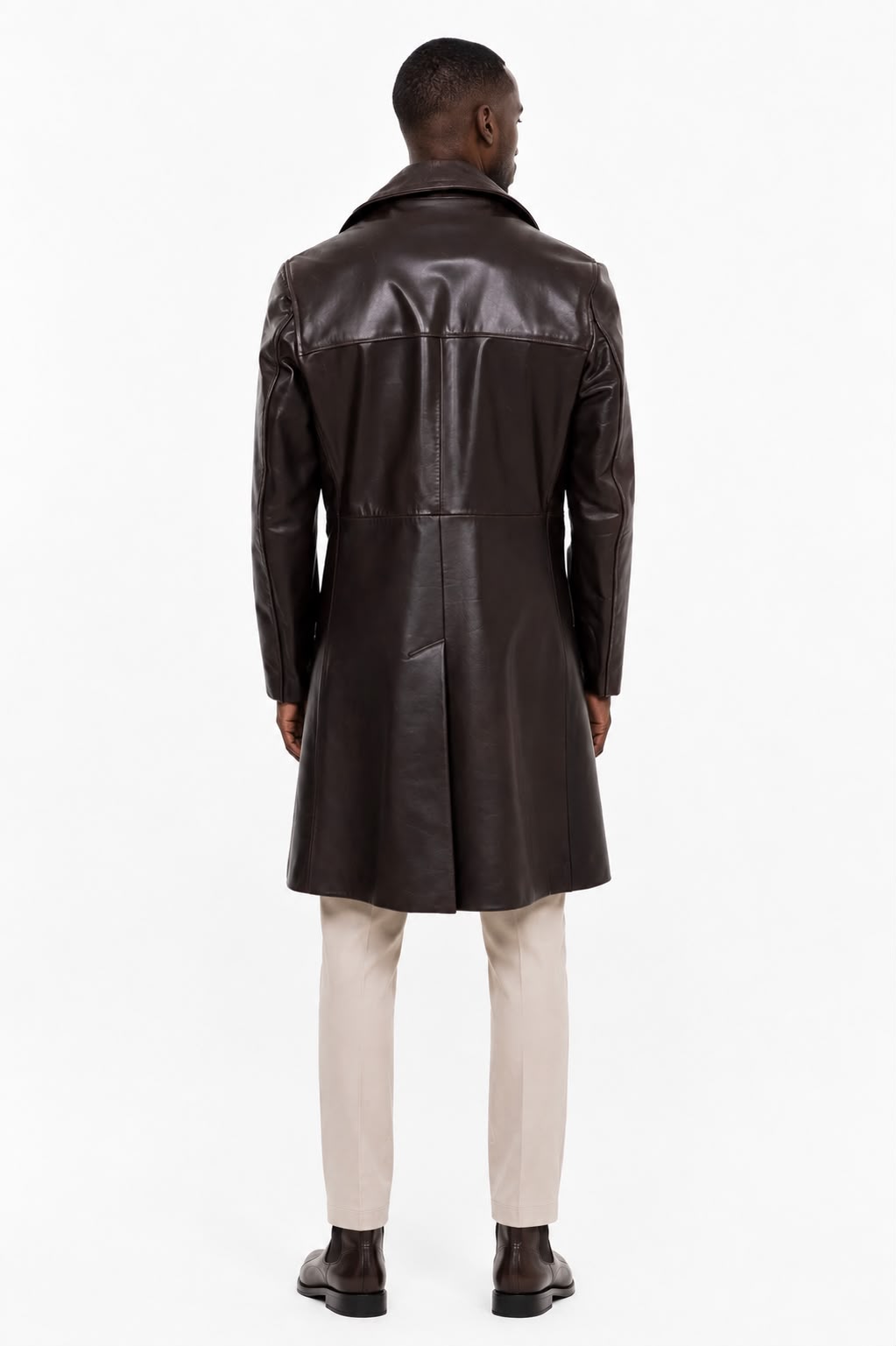 Bryson Leather Trench Coat