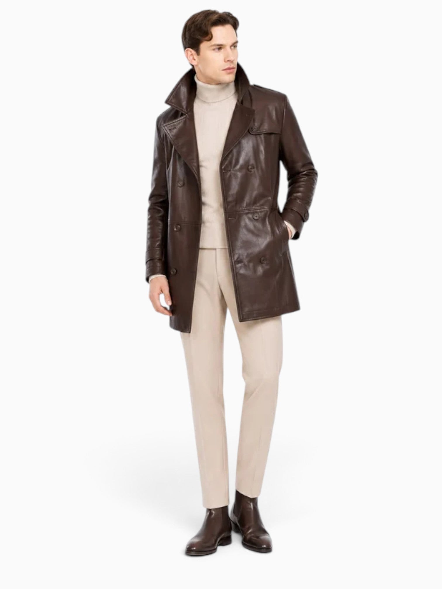 Tony trench Leather coat