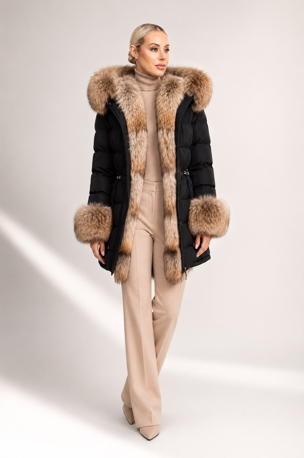 Lexi Puffer Jacket With Removable Natural Fur