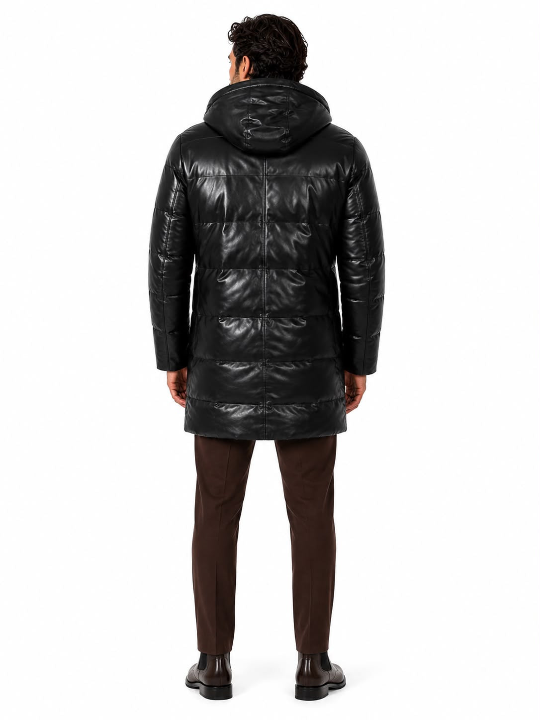 Milan Leather Down Coat