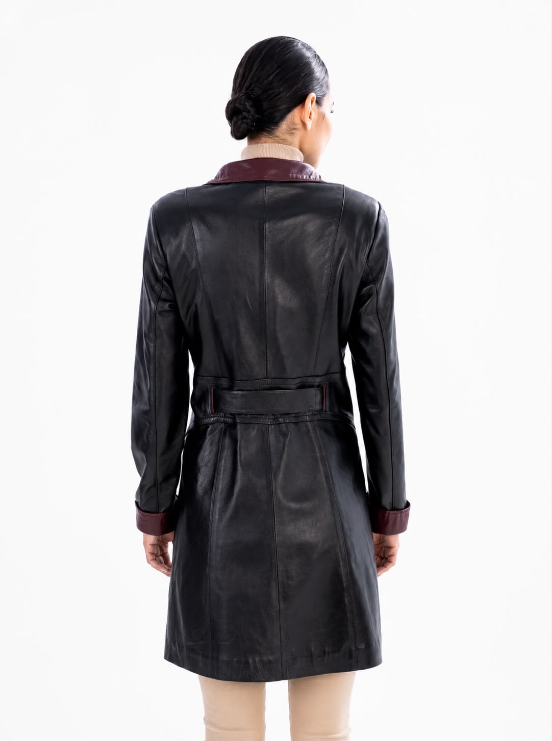 ELENA Leather Trench Coat-thumbmail-4